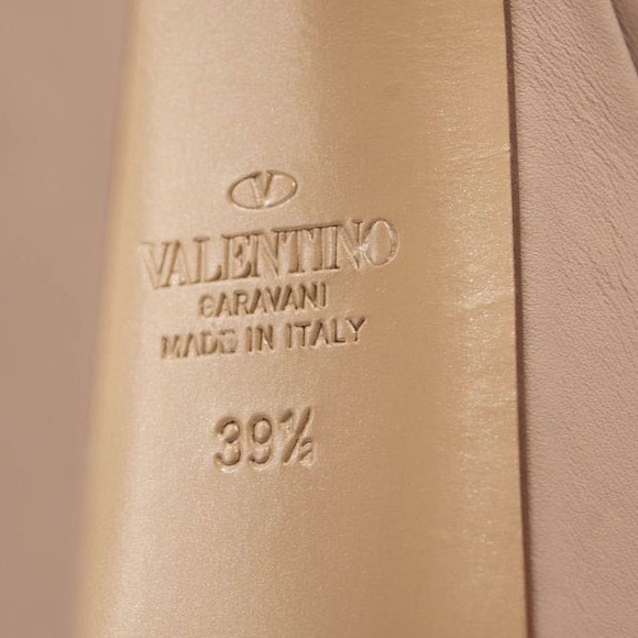 Valentino Rockstud Platform Heels Poudre Taupe Nude Mauve - Picture 3 of 12